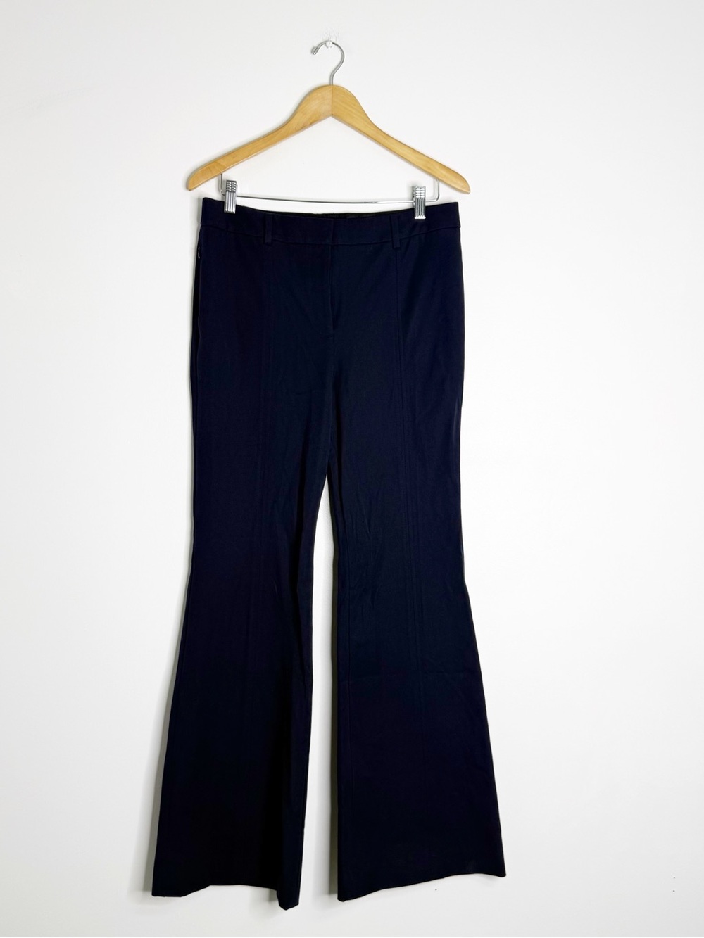 Talbots Easy Travel Flare Leg Pants Navy Size 8 NWT Stretch